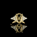 3.44 Cts 14k Yellow Gold Oval Shape Special Ring