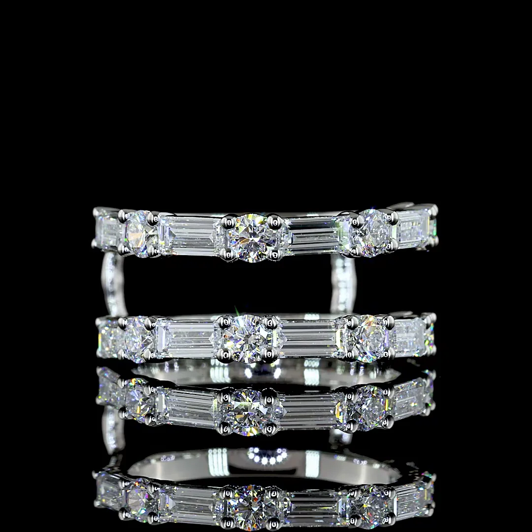 1.96 Cts Platinum Baguette Shape Special Eternity Band