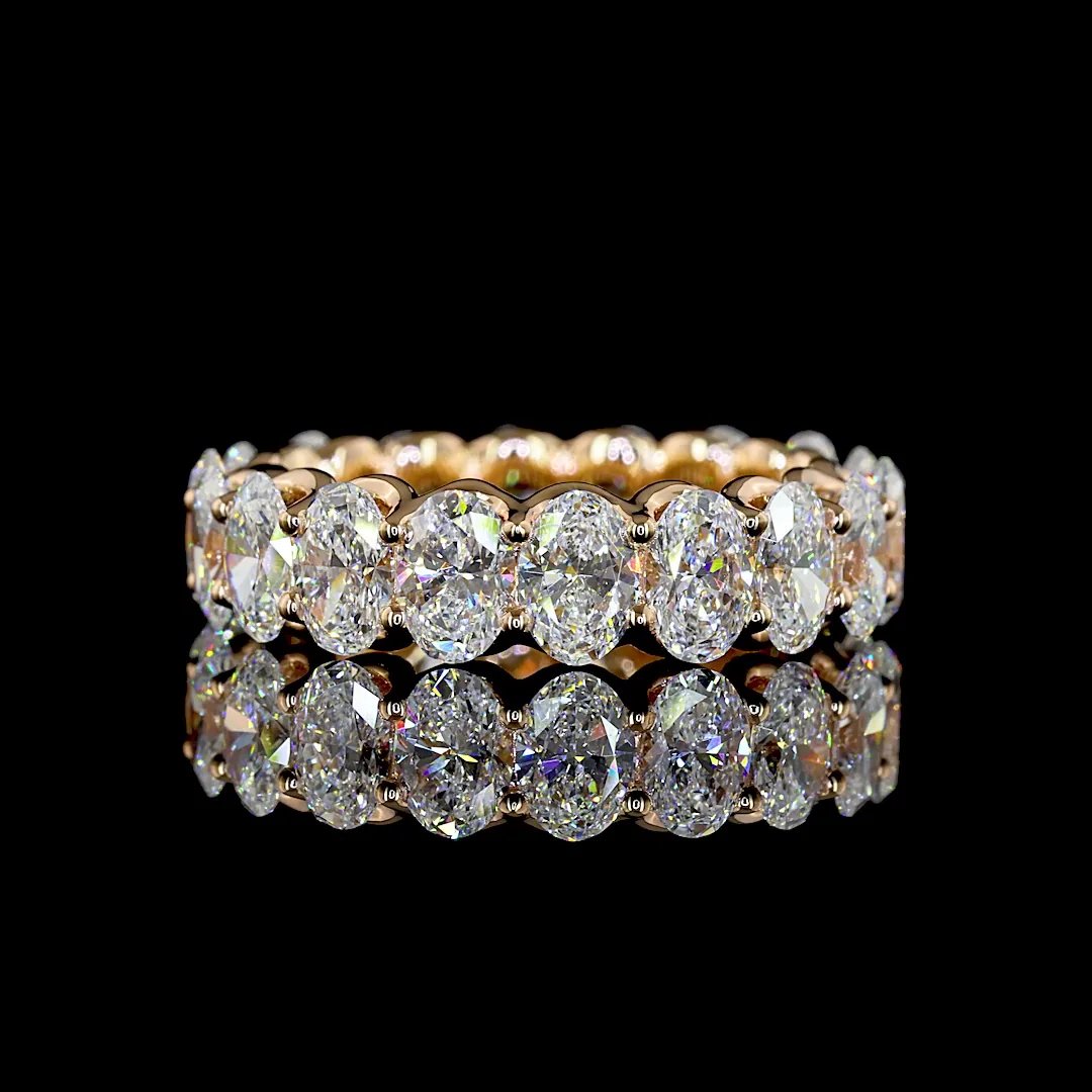 4.71 Cts 14k Rose Gold Oval Shape Eternity Band Eternity Band