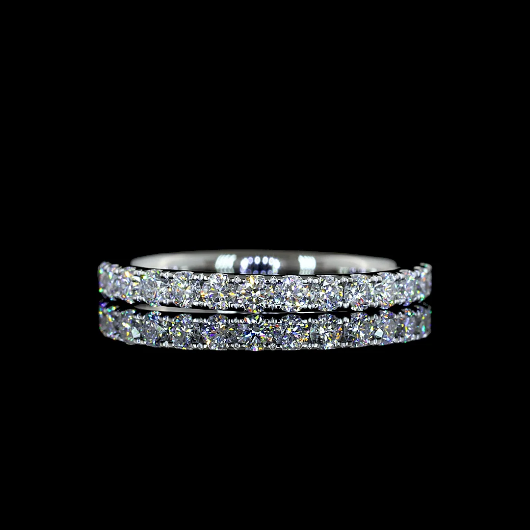 0.77 Cts Platinum Round Shape Eternity Band Eternity Band