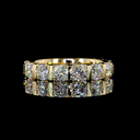 2.2 Cts 14k Yellow Gold Round Shape 3/4 Band Eternity Band