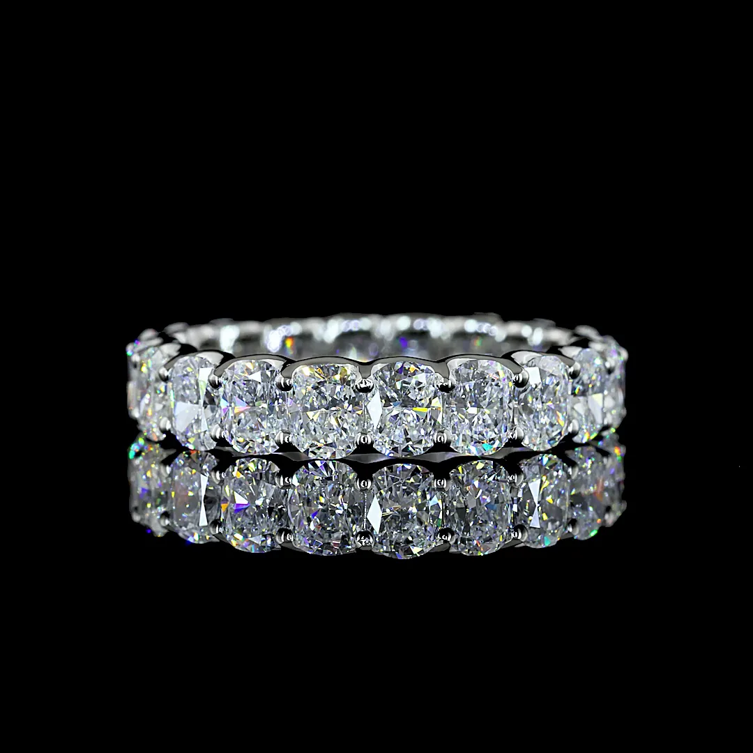 3.28 Cts Platinum Cushion Brilliant Shape Eternity Band Eternity Band