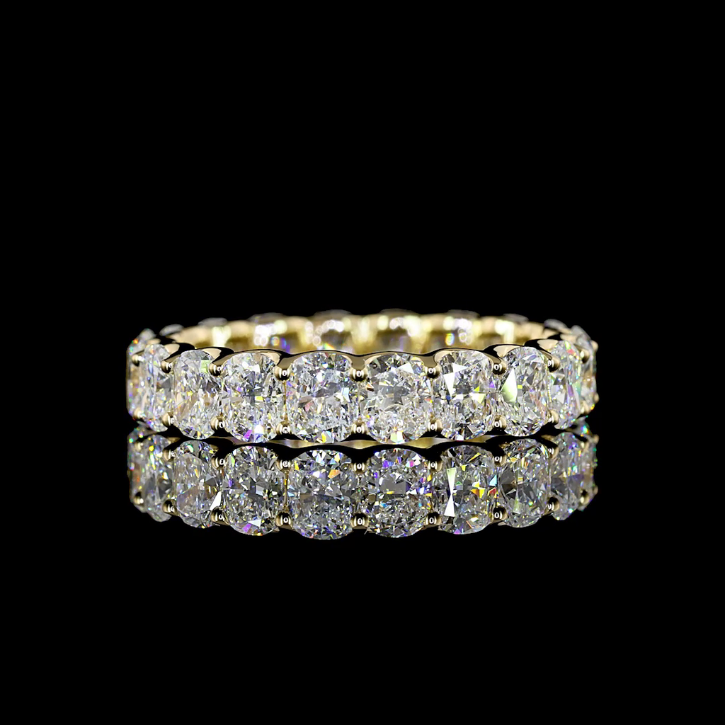 3.47 Cts 14k White Gold Cushion Brilliant Shape Eternity Band Eternity Band