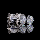 0.81 Cts 14k White Gold Round Shape Martini Earring