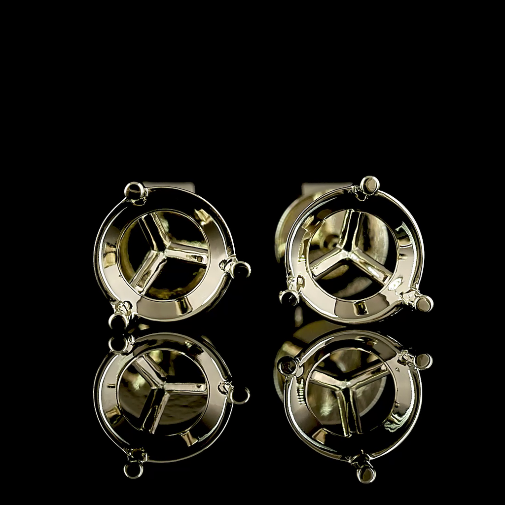2.04 Cts 14k White Gold Round Shape Martini Earring