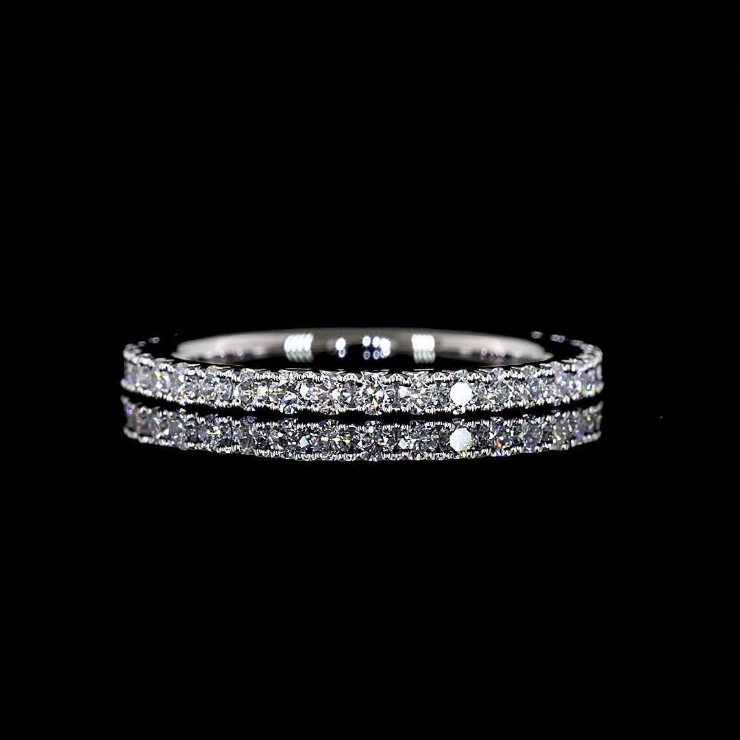 0.46 Cts Platinum Round Shape Eternity Band Eternity Band
