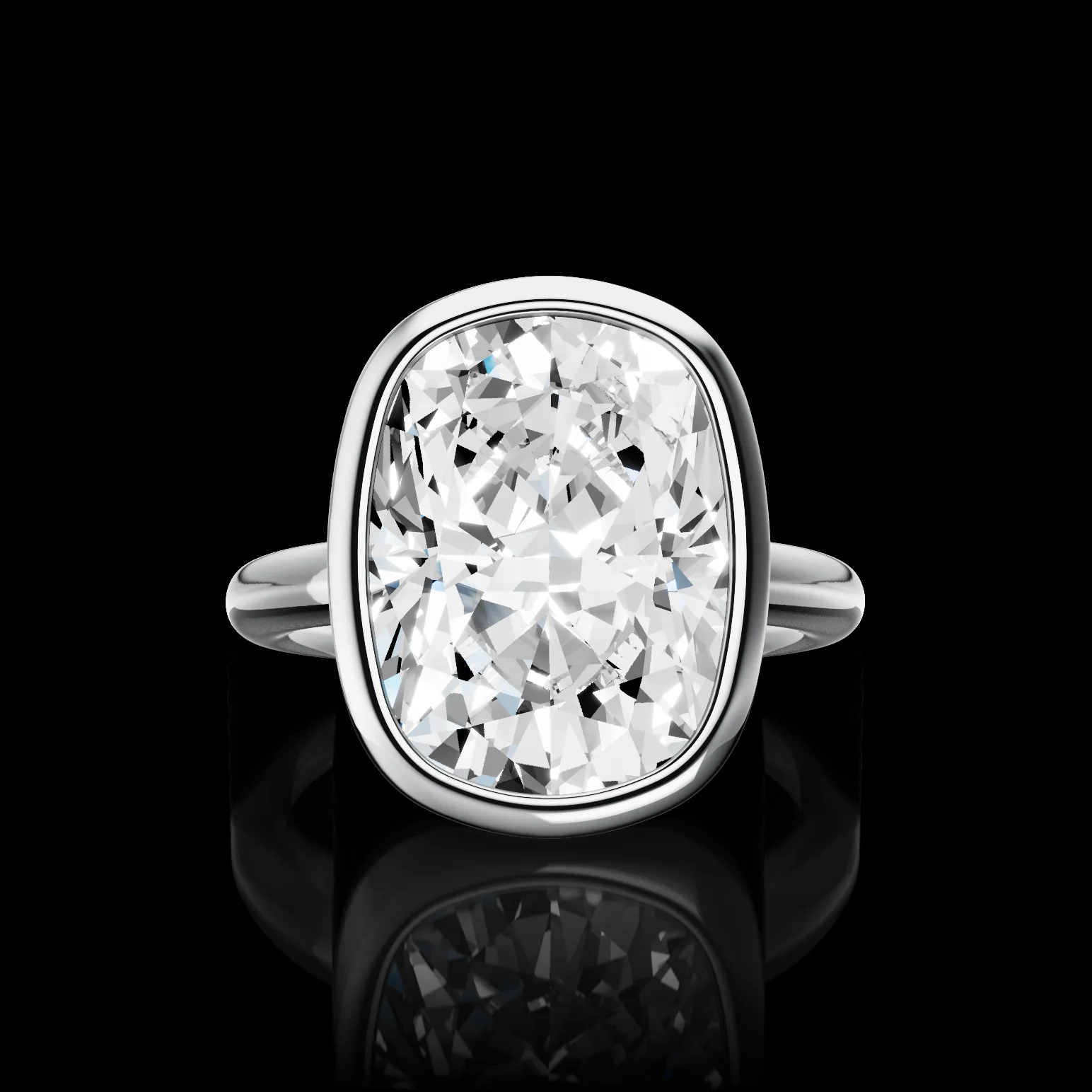 0 Cts Platinum Shape Solitaire Ring