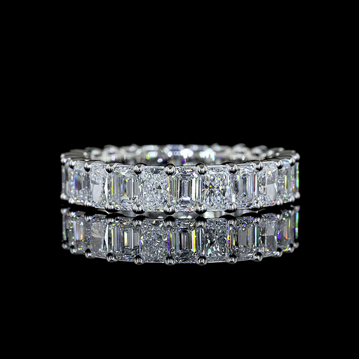[EBP350PNS] 3.87 Cts Platinum Mix Shape Eternity Band Eternity Band