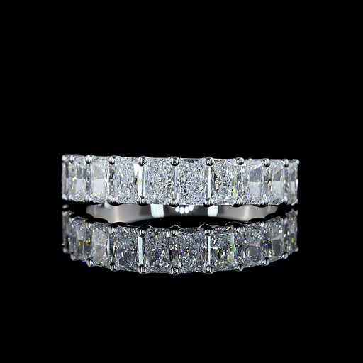 [EB18WHFRAD200PNS] 2.32 Cts 18k White Gold Radiant Shape Half Eternity Eternity Band