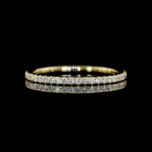 [EB14Y3/4RD25UP] 0.25 Cts 14k Yellow Gold Round Shape 3/4 Band Eternity Band