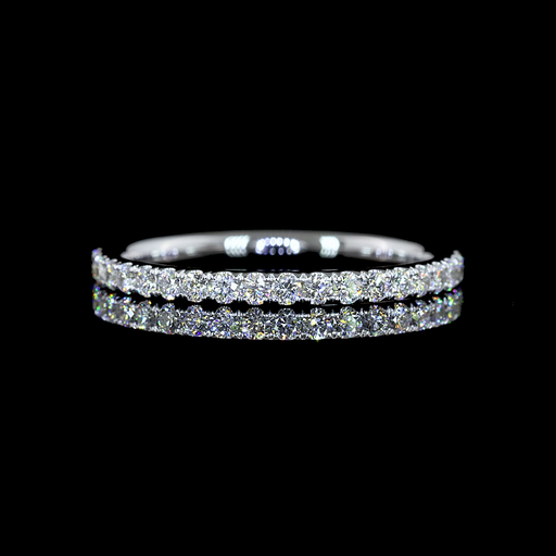 [EB14W3/4RD30UP] 0.3 Cts 14k White Gold Round Shape 3/4 Band Eternity Band