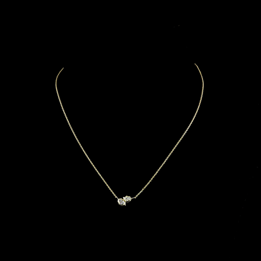 [PD14Y40BEW] 0.41 Cts 14k Yellow Gold Mix Shape Pendant Pendant