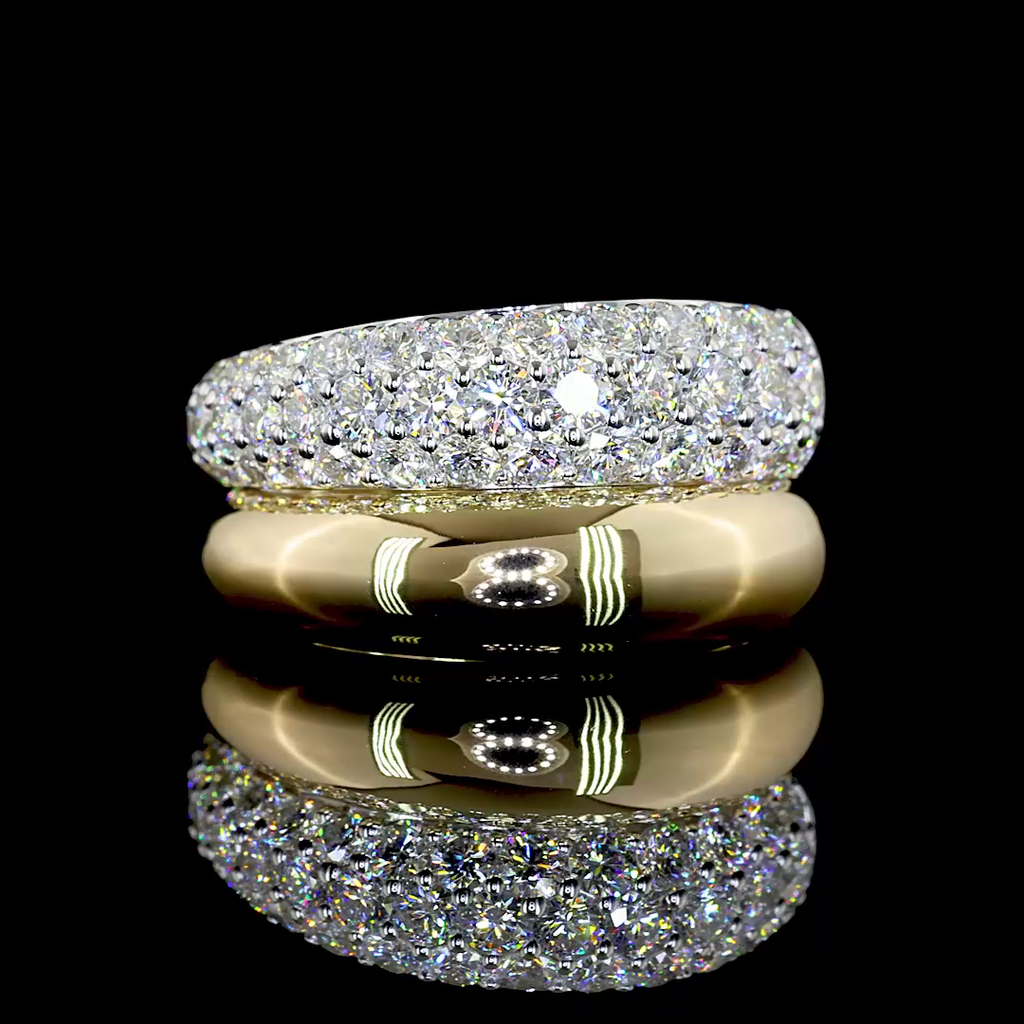 1.09 Cts 14k Two Tone Round Shape Special Eternity Band