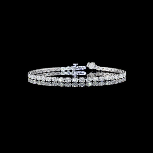 [BC14WTSOV450PEW] 4.78 Cts 14k White Gold Oval Shape Tennis Bracelet
