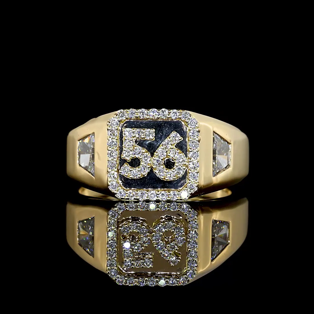 0.51 Cts 14k Yellow Gold Mix Shape Special Ring