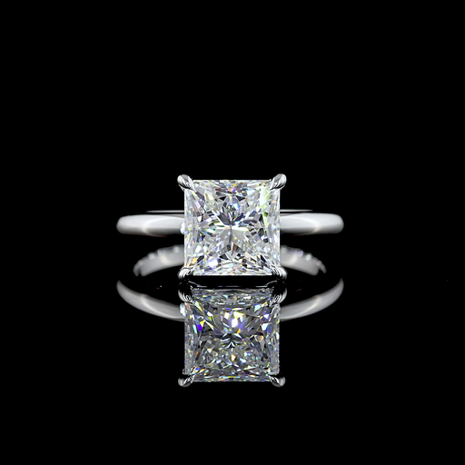 [RG14WSOPR200P] 2.03 Cts 14k White Gold Princess Shape Solitaire Ring
