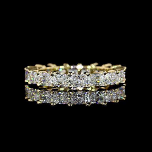 [EB14YRAD200PEW] 2.12 Cts 14k Yellow Gold Radiant Shape Eternity Band Eternity Band
