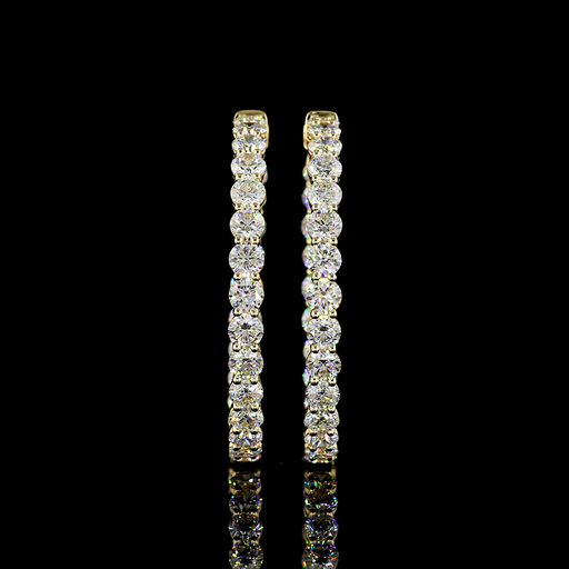 [ER14YHPRD1000P] 10.32 Cts 14k Yellow Gold Round Shape Hoops Earring