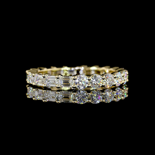 [EB14Y175PEW] 1.87 Cts 14k Yellow Gold Mix Shape Eternity Band Eternity Band
