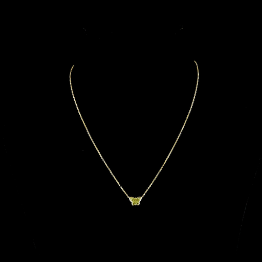 [PD14YSYBF100BNS] 1.18 Cts 14k Yellow Gold Butterfly Shape Symbol Pendant