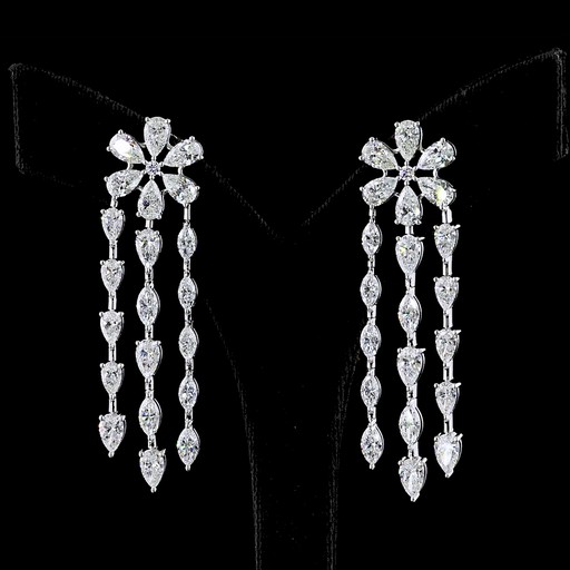 [ER14WSP1400PNS] 14.29 Cts 14k White Gold Mix Shape Special Earring