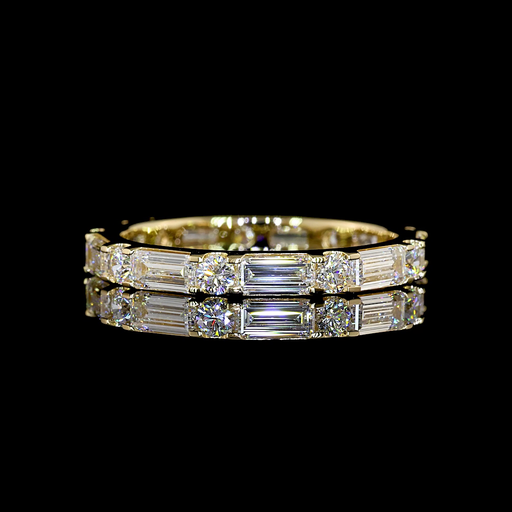 [EB14YBAG175PEW] 1.97 Cts 14k Yellow Gold Baguette Shape Eternity Band Eternity Band