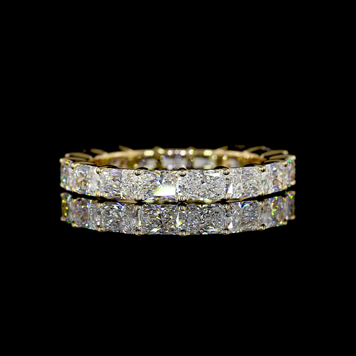 [EB18YRAD250PEW] 2.65 Cts 18k Yellow Gold Radiant Shape Eternity Band Eternity Band