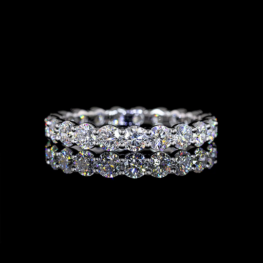 [EB14WRD175P] 1.95 Cts 14k White Gold Round Shape Eternity Band Eternity Band