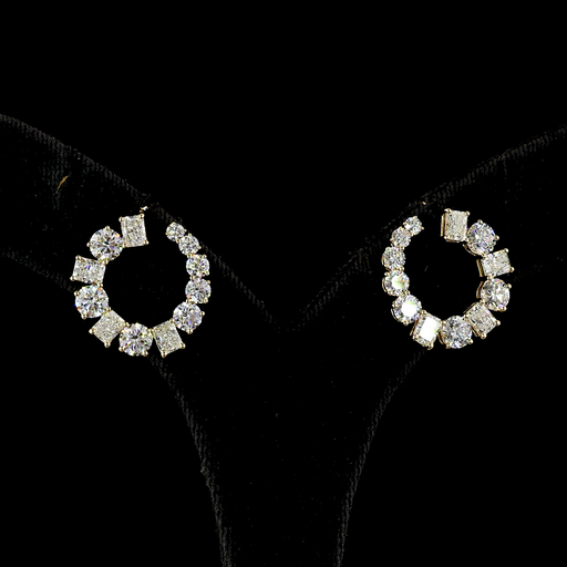 [ER18YSP500P] 5.25 Cts 18k Yellow Gold Mix Shape Special Earring