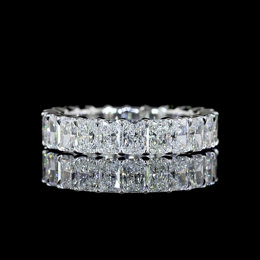 [EB14WRAD350PNS] 3.57 Cts 14k White Gold Radiant Shape Eternity Band Eternity Band