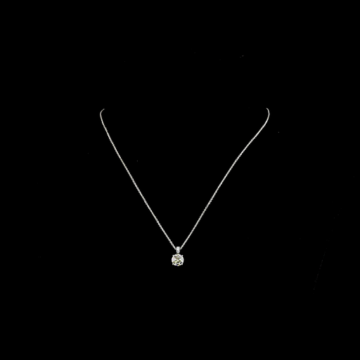 [PD14WRD100P] 1.34 Cts 14k White Gold Round Shape Pendant Pendant