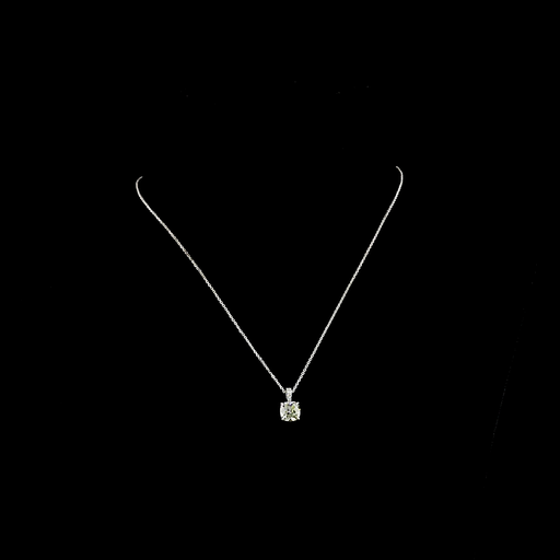[PD14WSQANCU200P] 2.1 Cts 14k White Gold Square Antique Cushion Shape Pendant Pendant