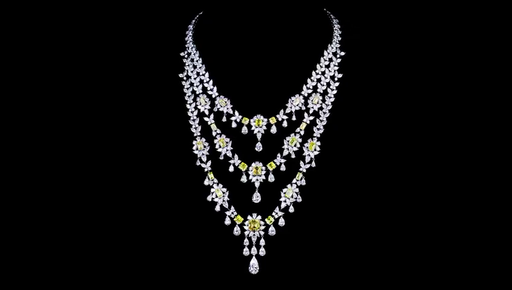 [NK18WSP1550P] 115.95 Cts 18k White Gold Mix Shape Special Necklace