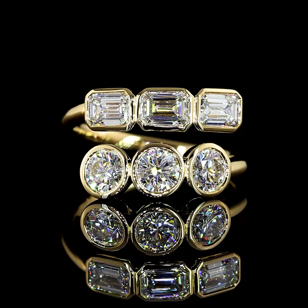 1.78 Cts 14k Yellow Gold Emerald Shape Special Eternity Band