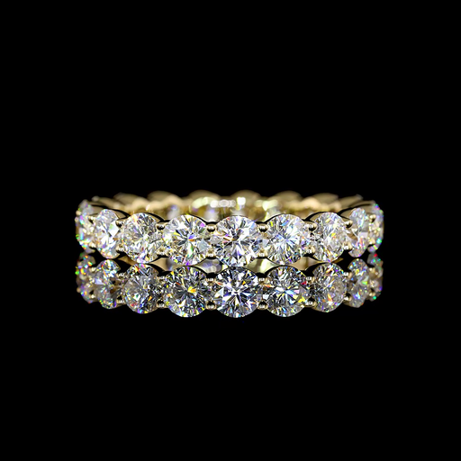 [EB14YRD300P] 2.92 Cts 14k Yellow Gold Round Shape Eternity Band Eternity Band