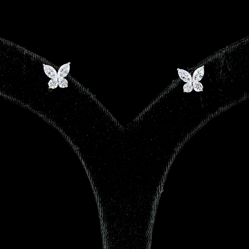 [ER14WSD100P] 1.17 Cts 14k White Gold Mix Shape Studs Earring
