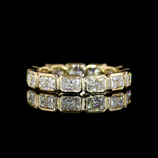 [EB14YRAD200BEW] 2.11 Cts 14k Yellow Gold Radiant Shape Eternity Band Eternity Band