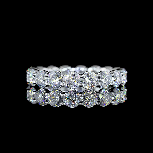 [EB14WRD300P] 3.11 Cts 14k White Gold Round Shape Eternity Band Eternity Band