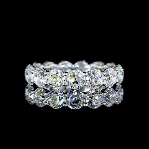 [EB14WEURO450P] 4.9 Cts 14k White Gold Old European Brilliant Shape Eternity Band Eternity Band