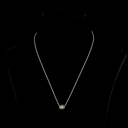 [PD14YSOOV25PEW] 0.25 Cts 14k Yellow Gold Oval Shape Solitaire Pendant