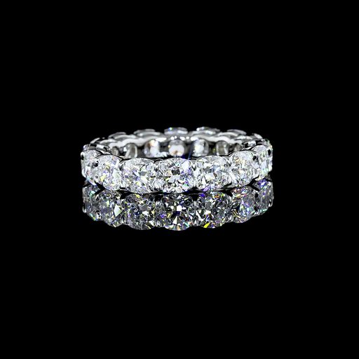 [EBPSCB500P] 5.03 Cts Platinum Square Cushion Brilliant Shape Eternity Band Eternity Band