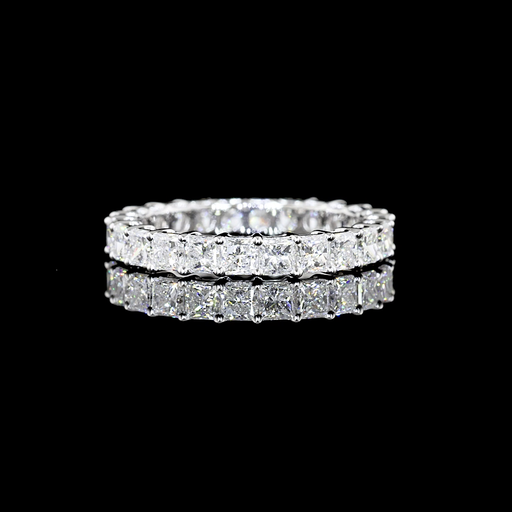 [EB14WPR250P] 2.63 Cts 14k White Gold Princess Shape Eternity Band Eternity Band