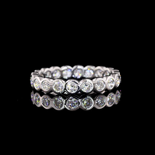 [EB14WRD100B] 1.12 Cts 14k White Gold Round Shape Eternity Band Eternity Band