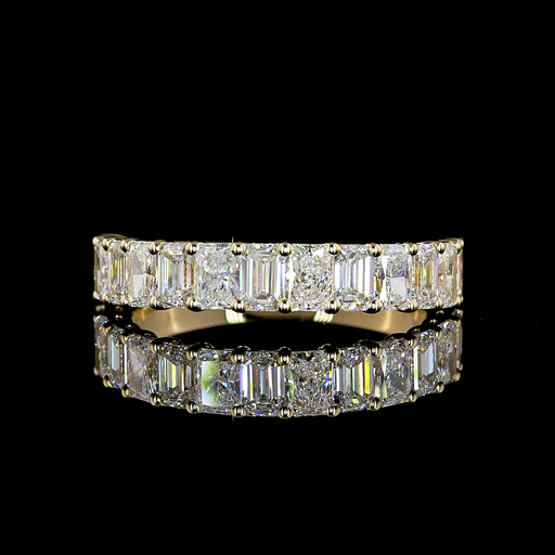 [EB14YHFRAD175PNS] 1.85 Cts 14k Yellow Gold Radiant Shape Half Eternity Eternity Band