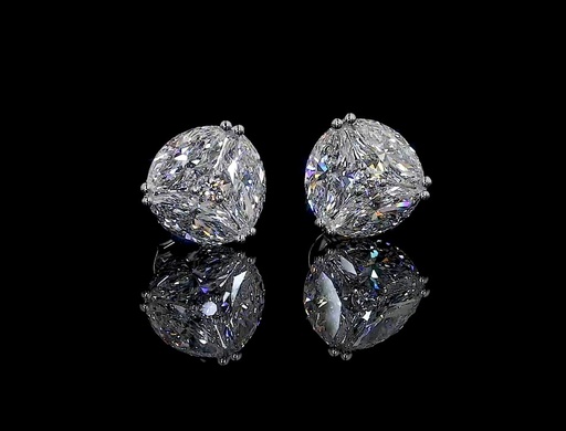 [ER14WSDMQ250P] 2.57 Cts 14k White Gold Marquise Shape Studs Earring