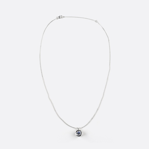 [PD14WSOEURO100B] 1.02 Cts 14k White Gold Old European Brilliant Shape Solitaire Pendant