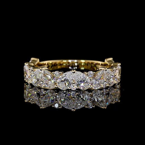 [EB14Y45750175PIN] 1.94 Cts 14k Yellow Gold Mix Shape 3/4 Band Eternity Band