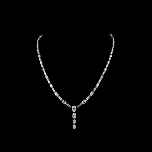 [NK14WSP1150PNS] 11.61 Cts 14k White Gold Mix Shape Special Necklace