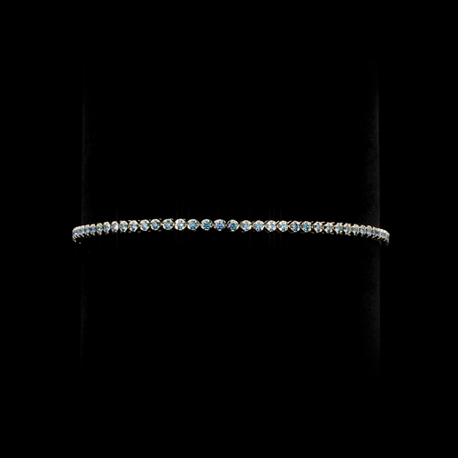 [BC14YTSRDFVB100UP] 0.93 Cts 14k Yellow Gold Round Shape Tennis Bracelet