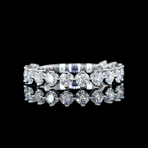 [EBP3/4RD100P] 1.2 Cts Platinum Round Shape 3/4 Band Eternity Band